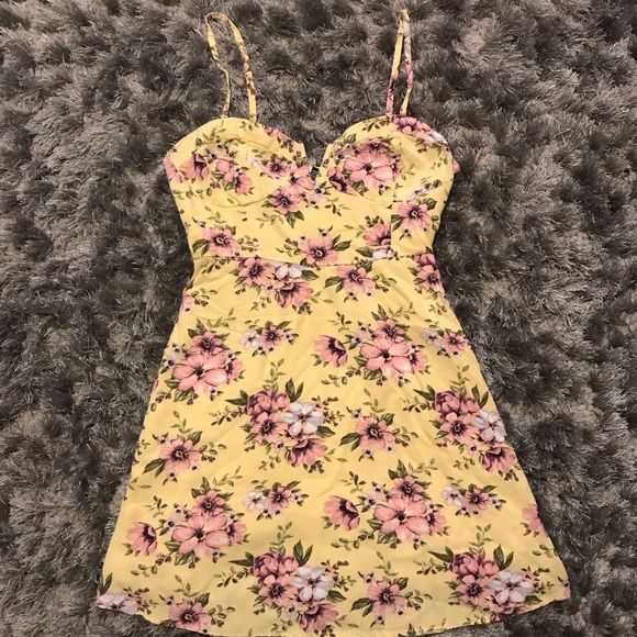 Yellow Floral Dress from Forever 21! - Picture 1 of 2
